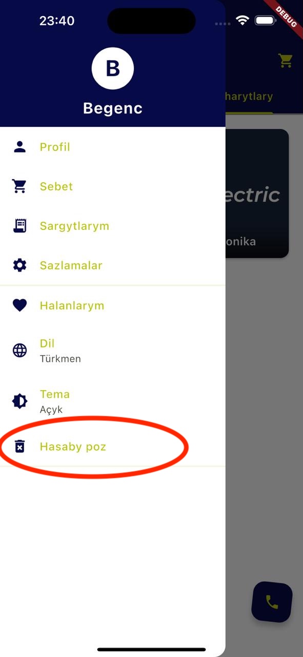 Account Delete Drawer